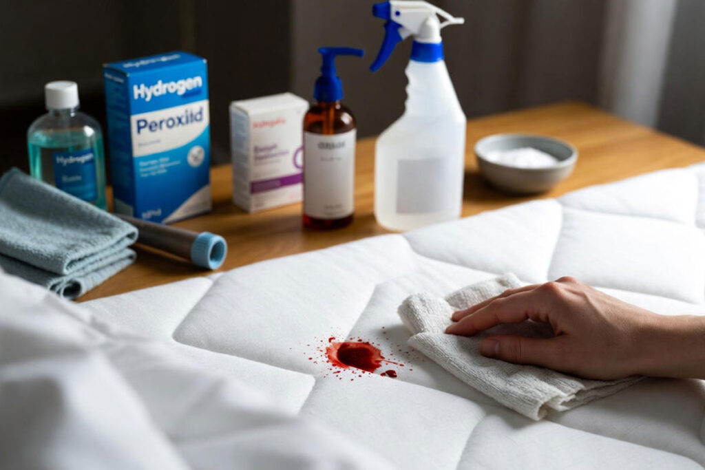  پاک کردن لکه خون از تشک خواب