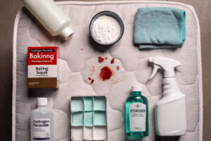 پاک کردن لکه خون از تشک